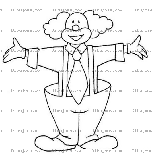 Dibujo para colorear Pintar Payasito Con Tirantes Y Pantalon Flojo
