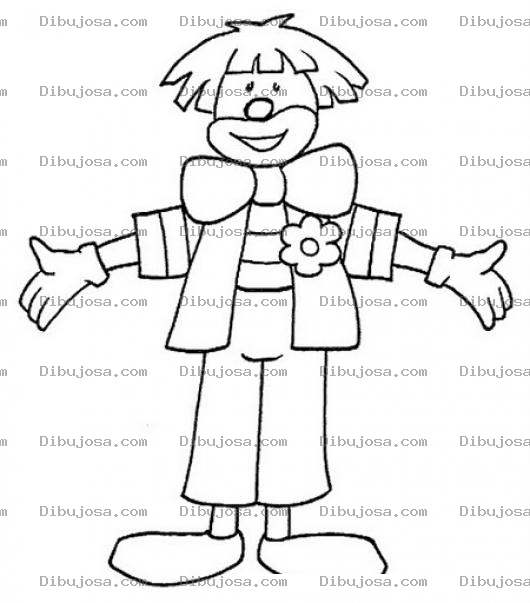 Dibujo para colorear Payasito Con Un Corbatin Para Pintar