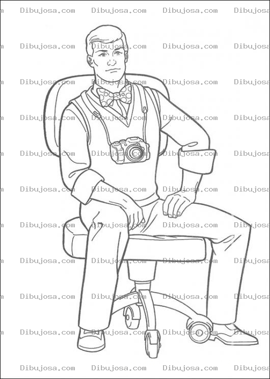 Dibujo para colorear Superman Vestido de Reportero