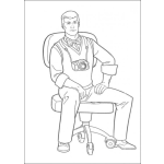 Dibujo para colorear Superman Vestido de Reportero