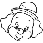Dibujo para colorear Cairta De Payaso Para Colorear