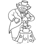Dibujo para colorear Colorear Payaso Mago