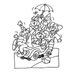 Dibujo para colorear Coche De Payazos Para Pintar