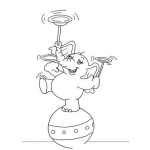 Dibujo para colorear Elefante Malavarista Para Colorear