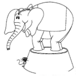 Dibujo para colorear Colorear Elefante Y Raton