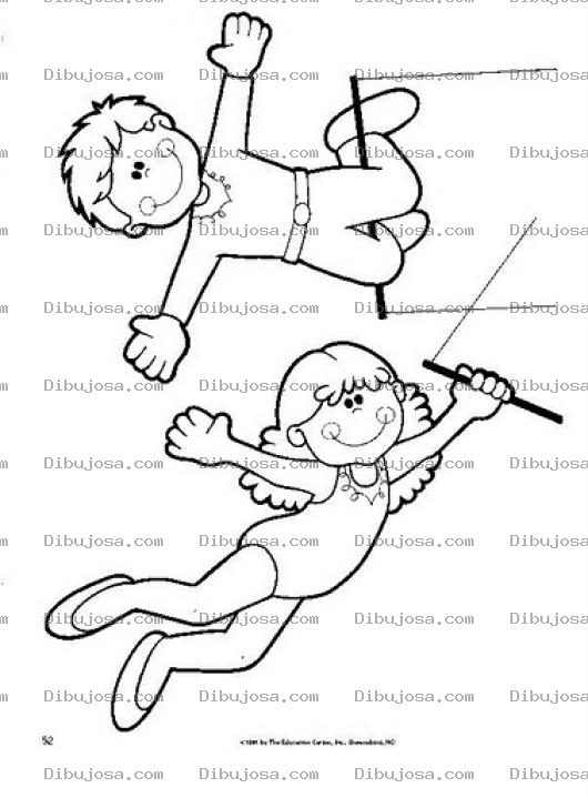 Dibujo para colorear Colorear Trapecistas