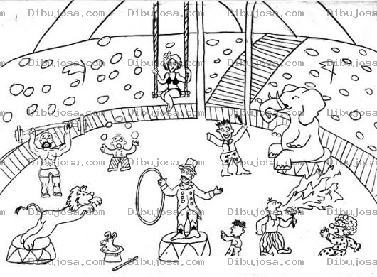 Dibujo para colorear Personajes Del Circo Para Colorear