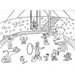 Dibujo para colorear Personajes Del Circo Para Colorear