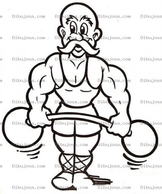 Dibujo para colorear Colorear Hombre Fuerte Del Circo