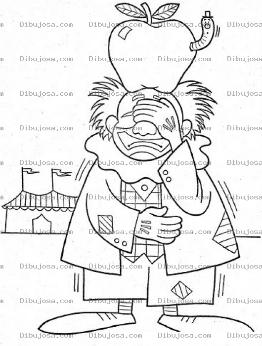 Dibujo para colorear Colorear Payasito De Tiro Al Blanco