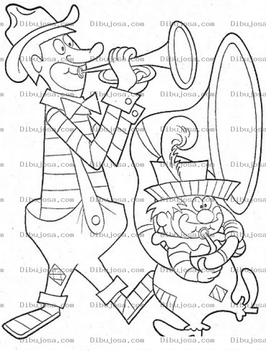 Dibujo para colorear Desfile De Payasos Para Colorear Y Pintar