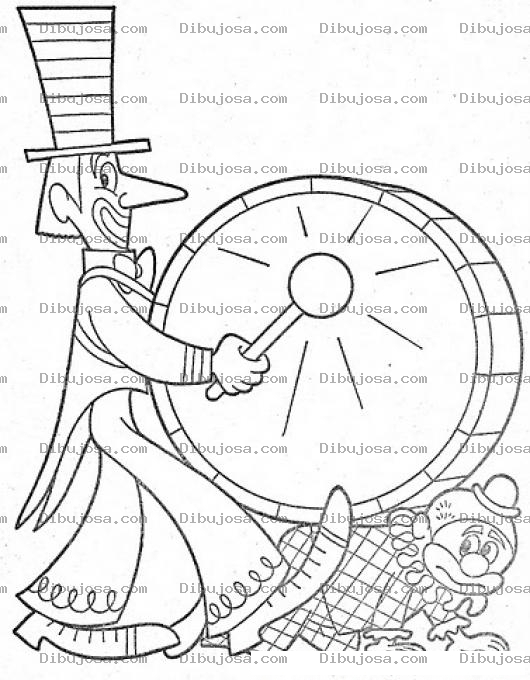 Dibujo para colorear Colorear Payasos Con Tambor