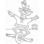 Dibujo para colorear Payaso Equilibrista Para Pintar