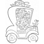 Dibujo para colorear Colorear Taxi De Payasos