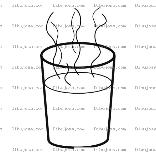Dibujo para colorear Colorear Vaso Con Liquido Caliente