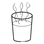 Dibujo para colorear Colorear Vaso Con Liquido Caliente