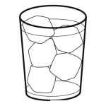 Dibujo para colorear Colorear Vaso Con Hielo