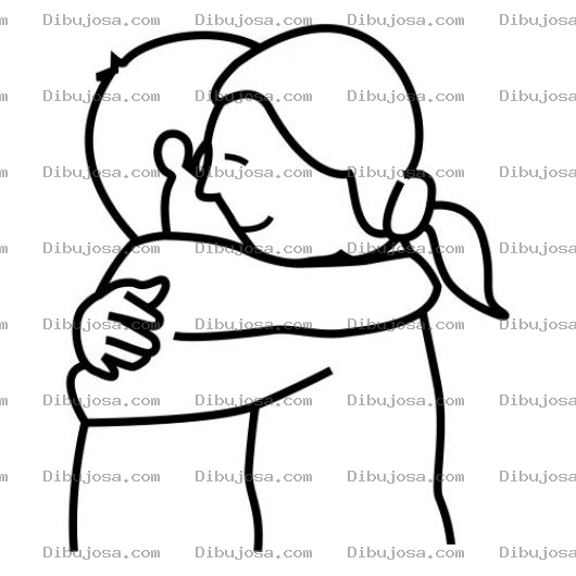 Dibujo para colorear Colorear Abrazo