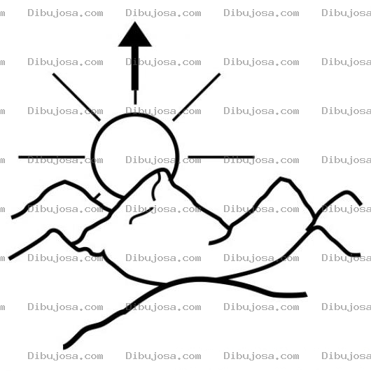 Dibujo para colorear Colorear Amanecer