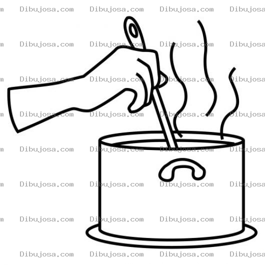 Dibujo para colorear Colorear Cocinando