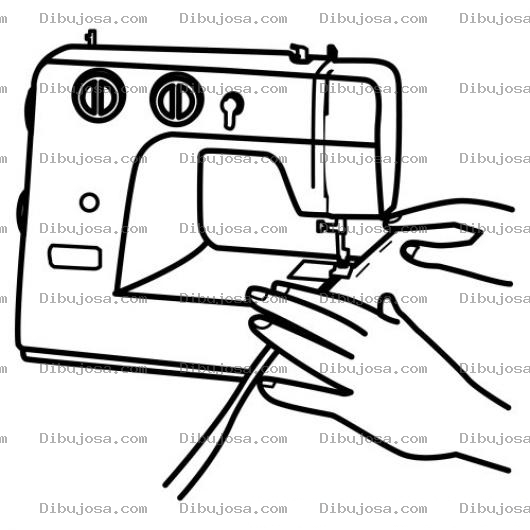 Dibujo para colorear Colorear Maquina De Coser Ropa