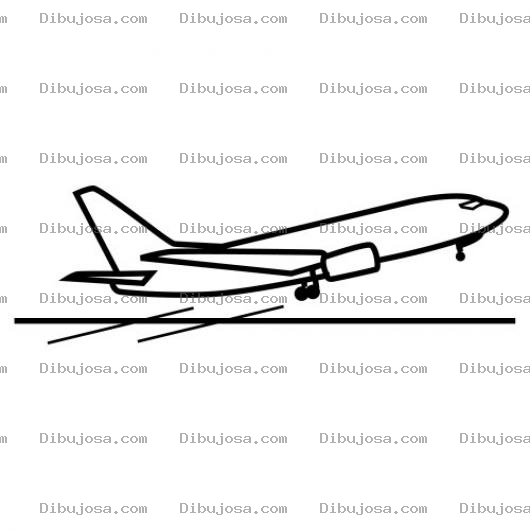 Dibujo para colorear Colorear Avion Despegando