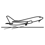 Dibujo para colorear Colorear Avion Despegando