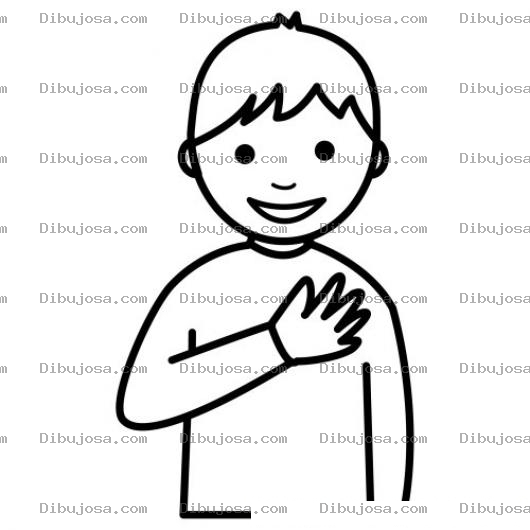 Dibujo para colorear Colorear Cantando El Himno Nacional