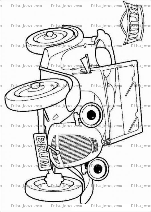 Dibujo para colorear Colorear carrito Brum