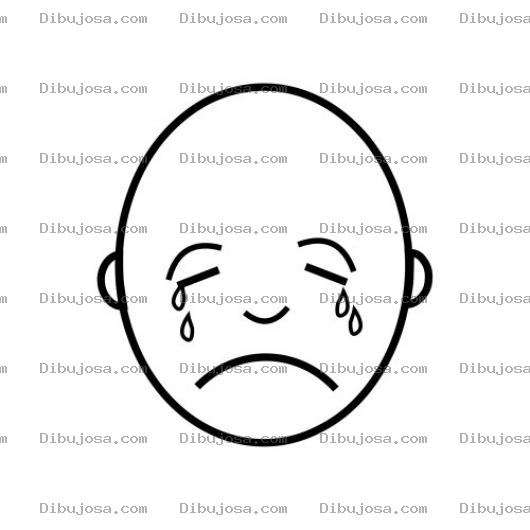Dibujo para colorear Pelon Llorando Para Colorear
