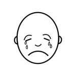 Dibujo para colorear Pelon Llorando Para Colorear