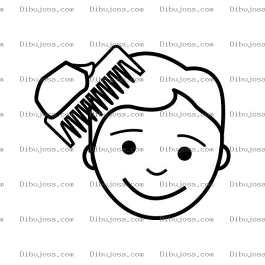 Dibujo para colorear Colorear Hombre Peinandose