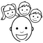 Dibujo para colorear Colorear 4 Ninos