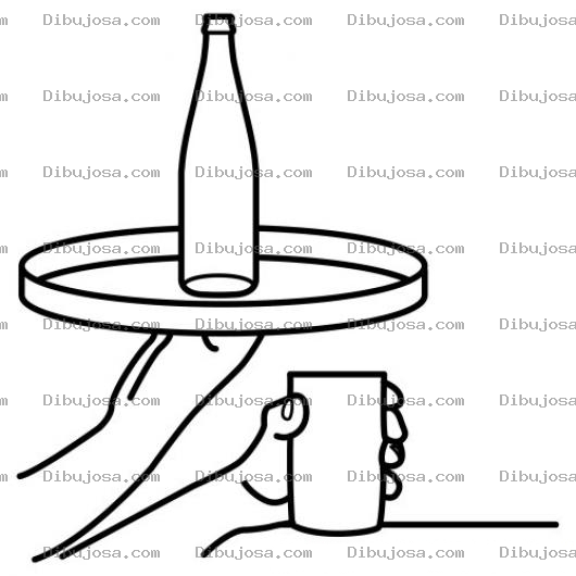 Dibujo para colorear Colorear Charola De Mesero