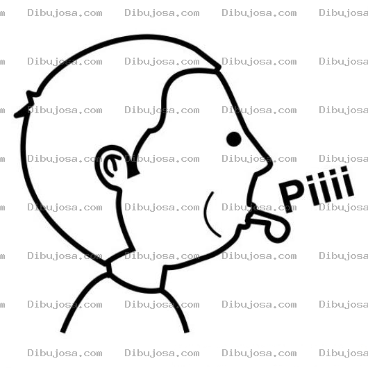 Dibujo para colorear Colorear Arbitro Con Pito