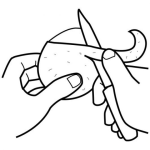 Dibujo para colorear Colorear Pelando Papa