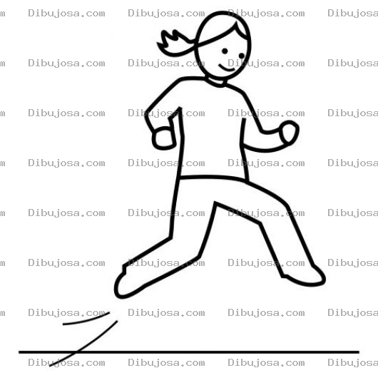 Dibujo para colorear Colorear Mujer Saltando