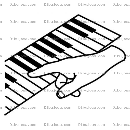 Dibujo para colorear Clorear Teclado De Piano
