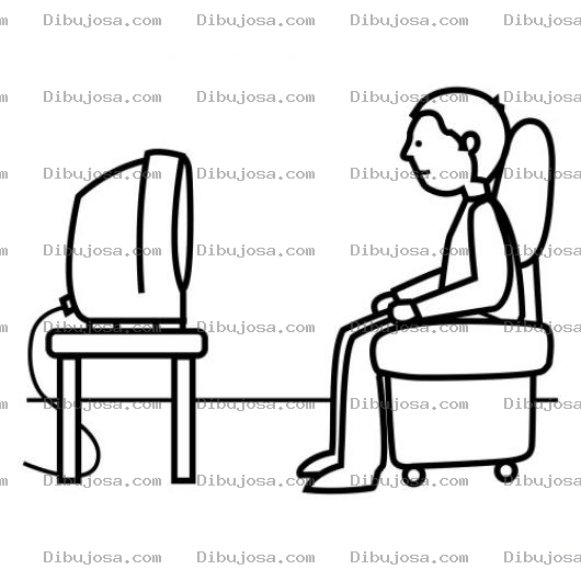 Dibujo para colorear Colorear Papa Viendo Tele En Su Sillon