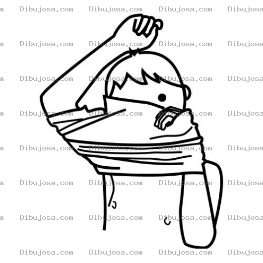Dibujo para colorear Colorear Chico Quitandose La Playera