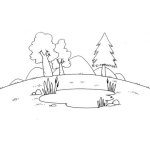 Dibujo para colorear Colorear Laguneta