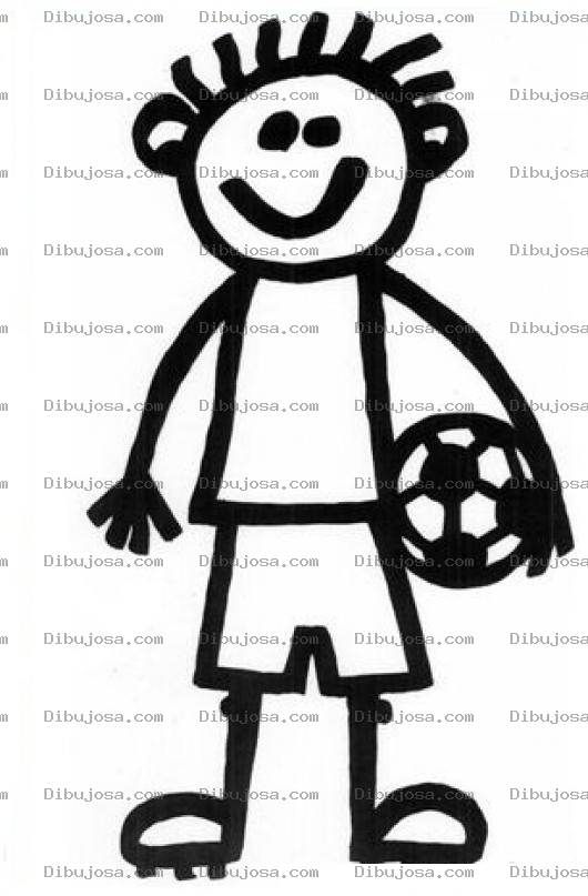 Dibujo para colorear Colorear Chico Futbolista