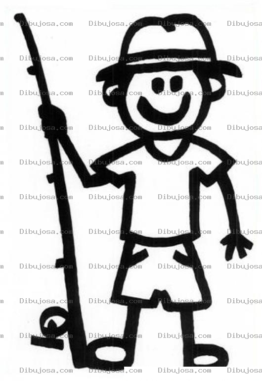 Dibujo para colorear Clorear Papa Pescando