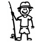 Dibujo para colorear Clorear Papa Pescando