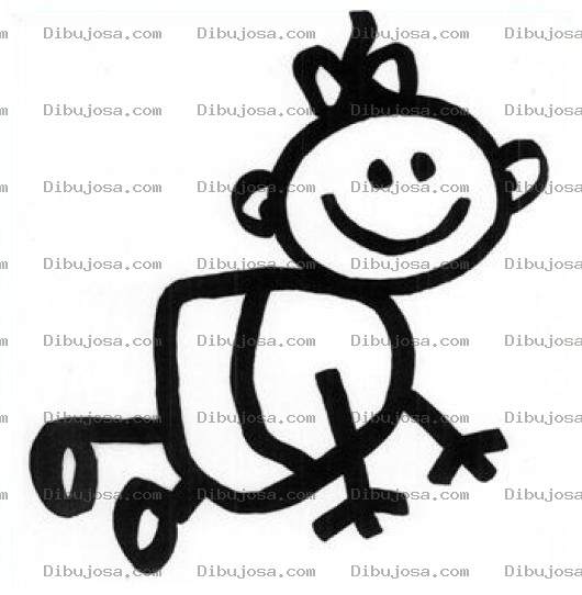 Dibujo para colorear Colorear Dibujo De Beba Gateando