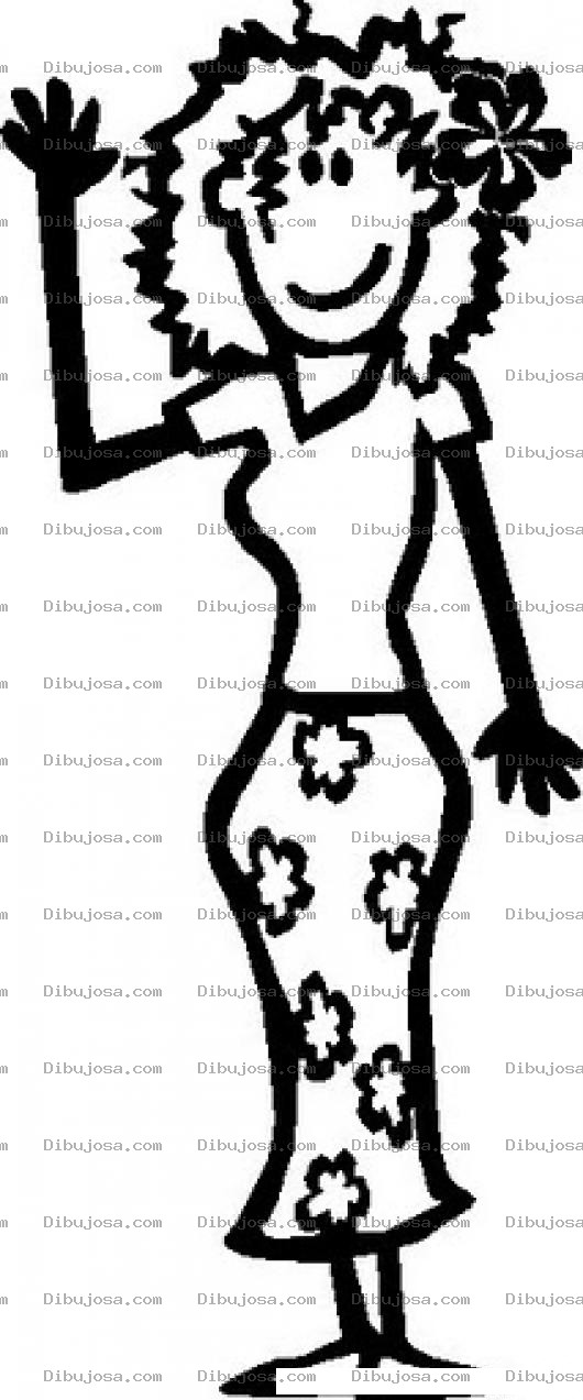 Dibujo para colorear Colorear Dibujo De Maestra Con Falda Larga