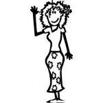 Dibujo para colorear Colorear Dibujo De Maestra Con Falda Larga