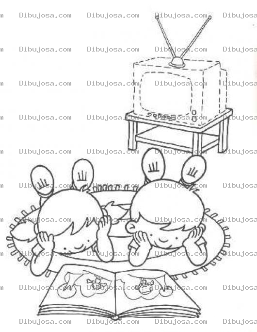 Dibujo para colorear Colorear Hermanitos En La Sala