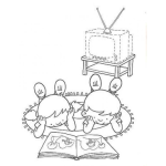 Dibujo para colorear Colorear Hermanitos En La Sala