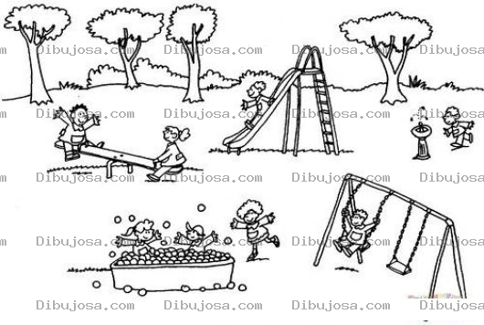 Dibujo para colorear Colorear Parque Infantil